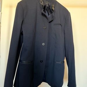 Zara Black Jacket with Subtle Stripes